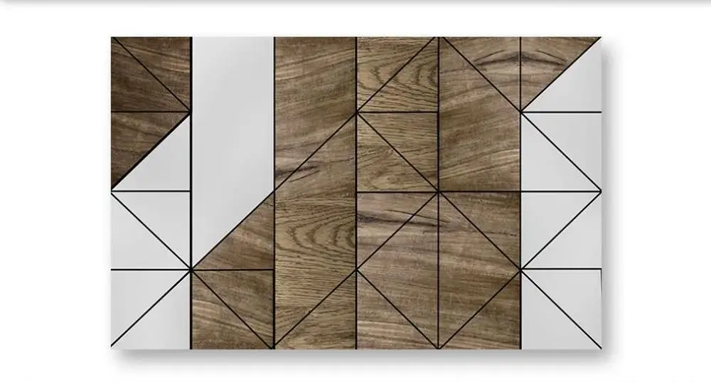 XUE SU Meri steno, ki pokrivajo Nordijsko preprosta osebnost lesa odbor geometrijske TV ozadju stene papirja zidana