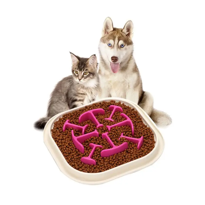 ABS Pet Skledo Mačka Pes hišni Ljubljenčki Slow Food Anti-hranjenje Sklede Zid Plošča Tip Mačke, Psi Jedo Material Napajalni
