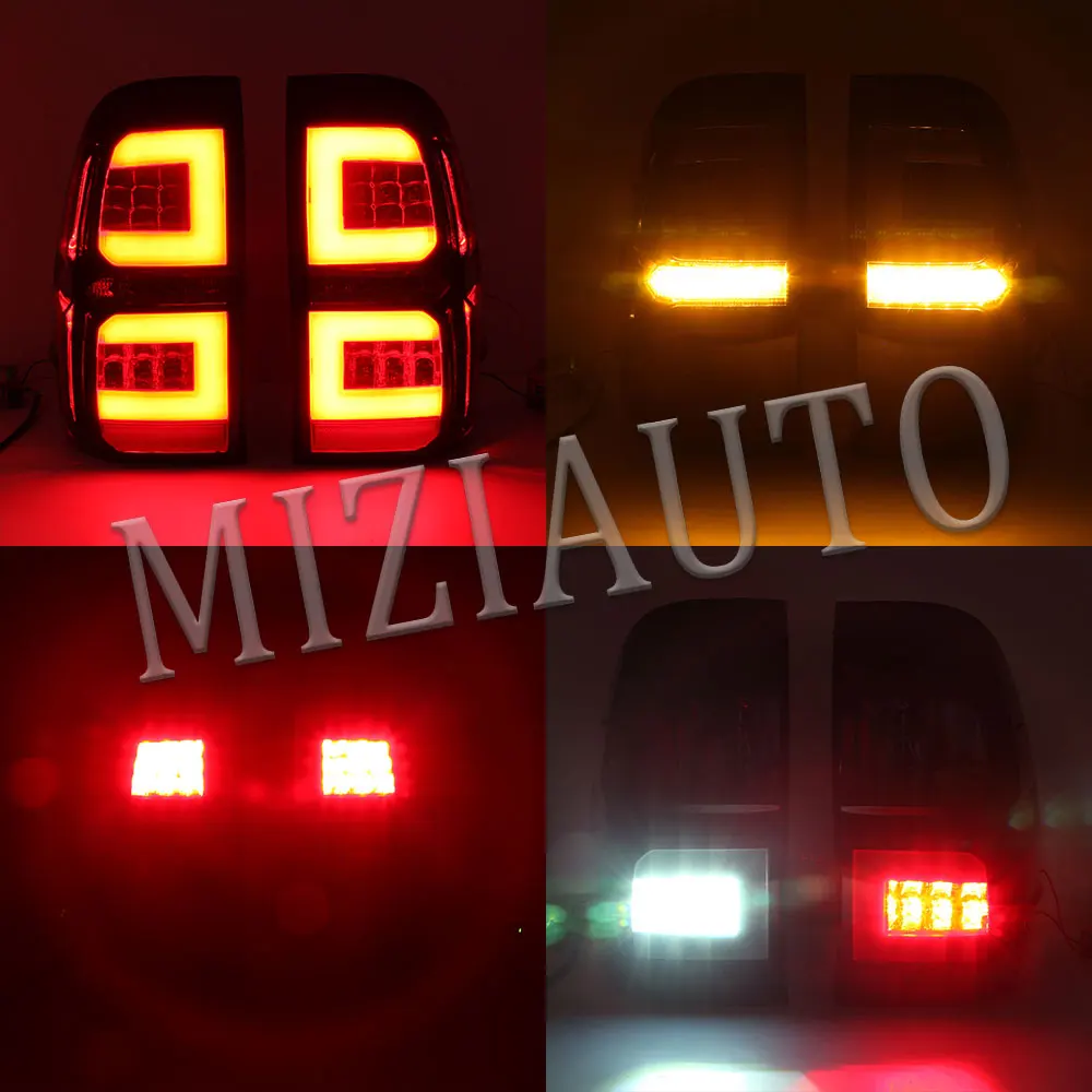 2PCS LED Rep Lučka Lučka za Odbijač Za Toyota Hilux Revo SR5 M70 2016 2017 2018 Avto Styling Zavorna Luč Zadaj Rep Luči