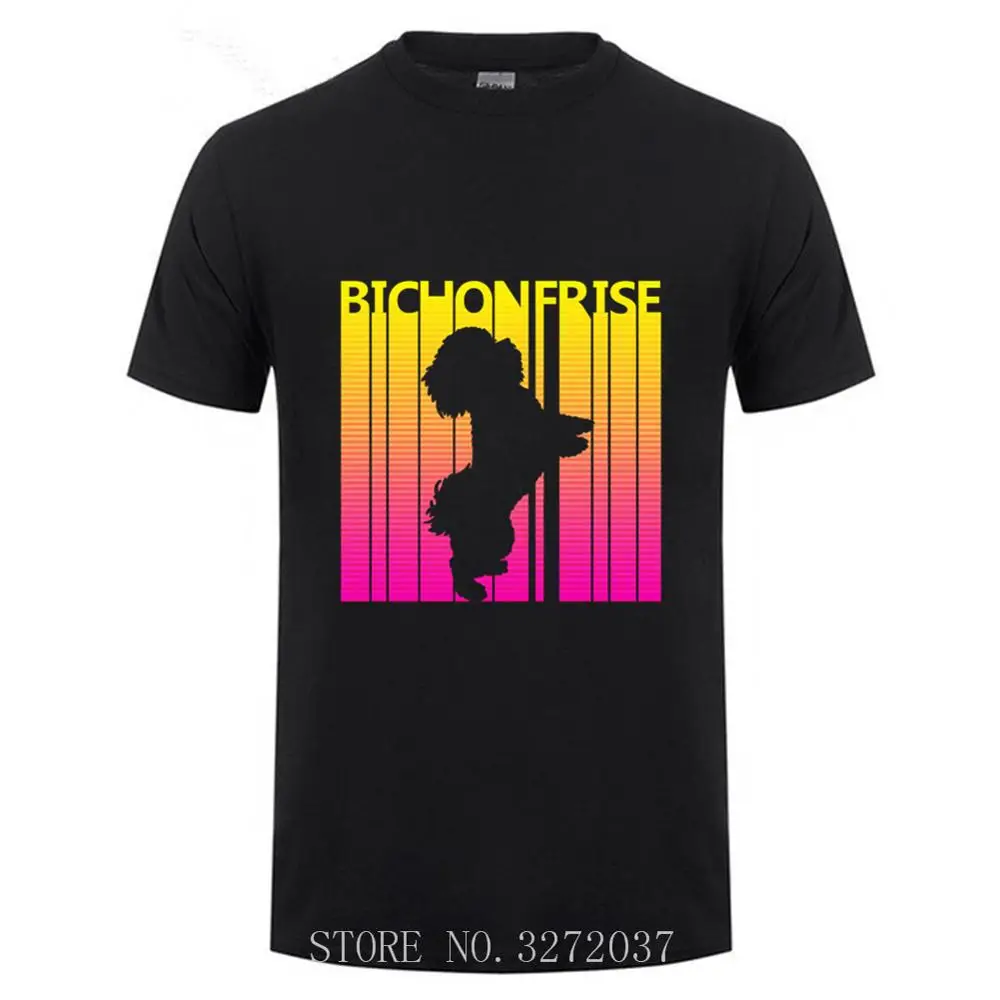 Smešno Bichon Frise Pes Retro 1980 mladenič T-shirt 2019 Najnovejše design bombaž O-vratu Azijskih Velikost tshirts