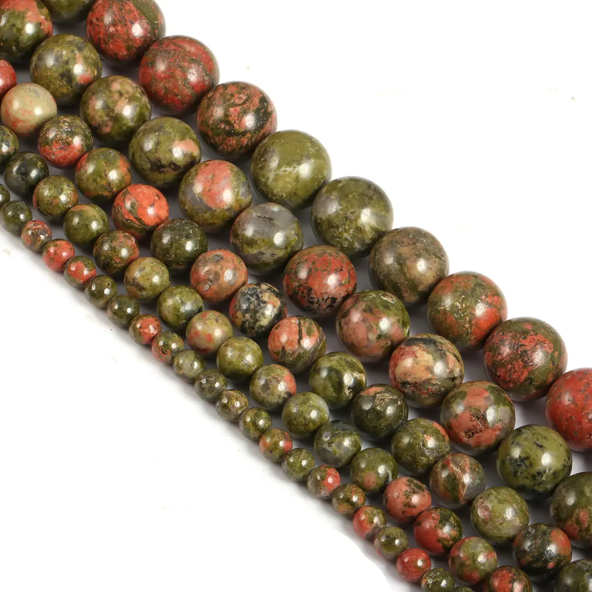 Naravni Kamen Beading Cvet zeleni kamen Krog Svoboden BeadsIsolation kroglice Za nakit, izdelava DIY zapestnico, ogrlico dodatki