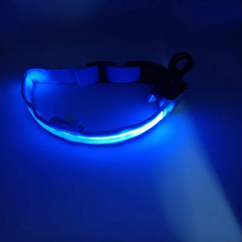 Hišnih Mačk In Psov Polnjenje prek kabla USB LED Svetlobna Ovratnik 52-60cm (gumb Baterija, Zmogljivosti 120mAH)