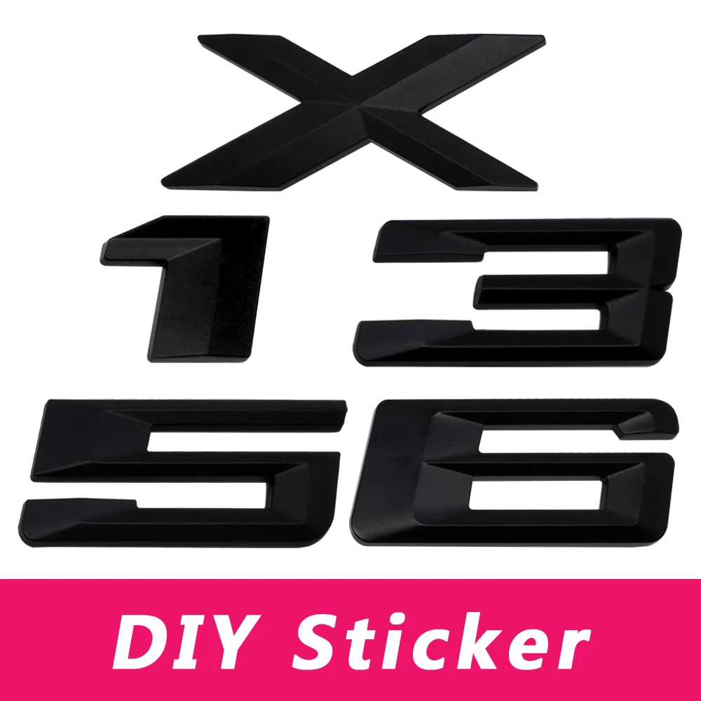 X1 X3 X5 X6 DIY Nalepke za BMW Dekoracijo E46 E49 E60 E92 Chrome Plasitc Pismo Emblem Zadaj Prtljažnik, Pokrov Nalepko Značko Avto Styling