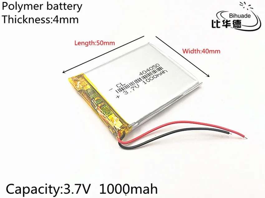 1pcs/veliko 3,7 V 1000mAh 404050 Litij-Polymer Li-Po baterija li ionska Baterija za Polnjenje celic Za Mp3, MP4 MP5 GPS