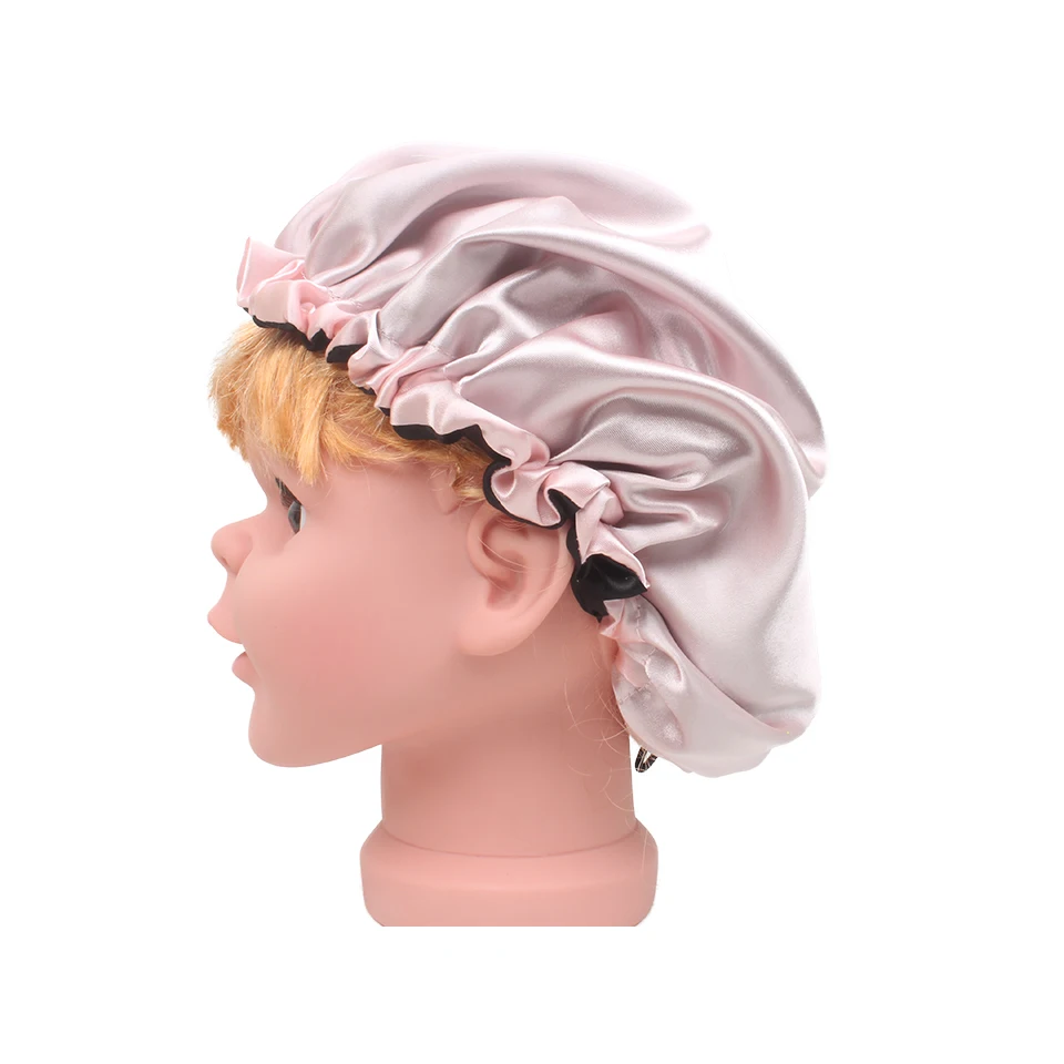 Po meri otroka, otrok dvojno plast nastavljiva velikost spalna saten bonnet skp