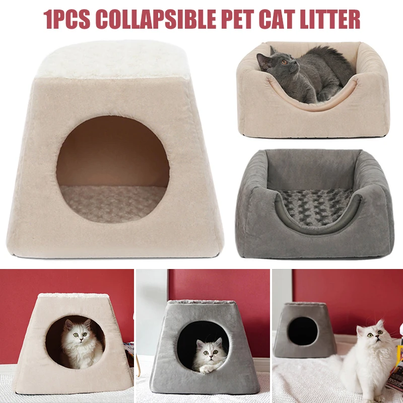 Zložljiv Zložljive Cat House Cat Kavč Hišne Potrebščine za Mačka Majhen Pes, Mačka Postelj & Preproge 40X40X35cm LBShipping