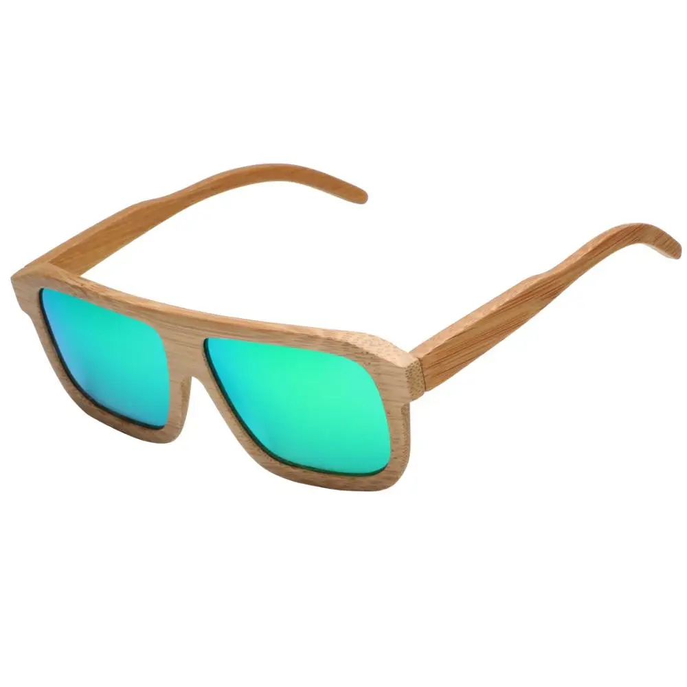 Vintage sončna Očala Ženske 2019 Ročno Kvadratnih Retro Bambusa Lesene Zelena Očala za Sonce okulary Oculos Lesa Primeru Padec Ladijskega prometa