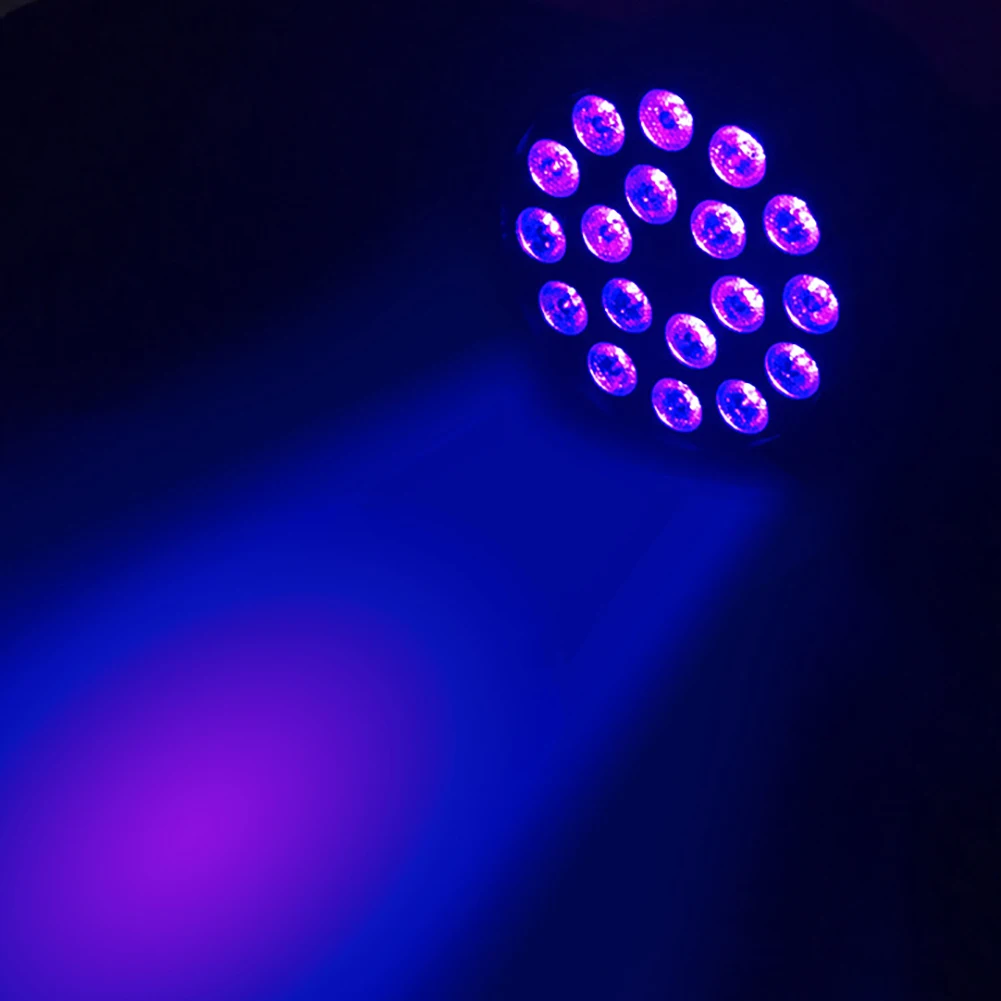 UV Vijolične Svetlobe 18LED Mini Flash Fazi Par Luči Podporo Auto Voice Daljavo Daljinski upravljalnik Za KTV Disco Bar Doma Božični Zabavi