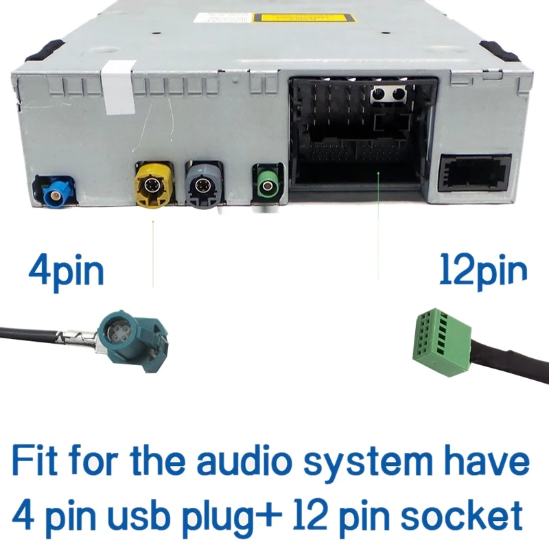 12 Pin 12V Avto Brezžični AUX Bluetooth 5.0 Tok Proste Roke, Auto Bluetooth Car Kit o Kabel za A3 A4 B8 A6 B6 C6 C6, B7