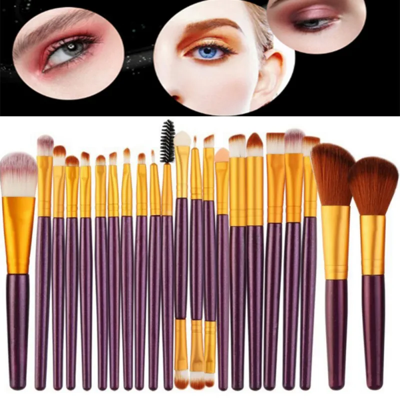 22pcs Strokovno ličila ščetke orodja nastavite Make up Krtačo orodij kompleti za Senčilo za Nanašanje Kozmetičnih Čopičev