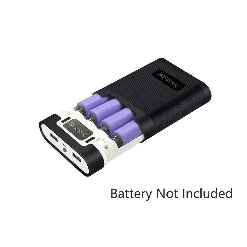 Vroče prodaje 5V Dvojno USB 4*18650 Power Bank Baterijo Box Mobilni Telefon Polnilnik DIY Lupini Primeru Za iphone x/xs Plus S6 xiaomi