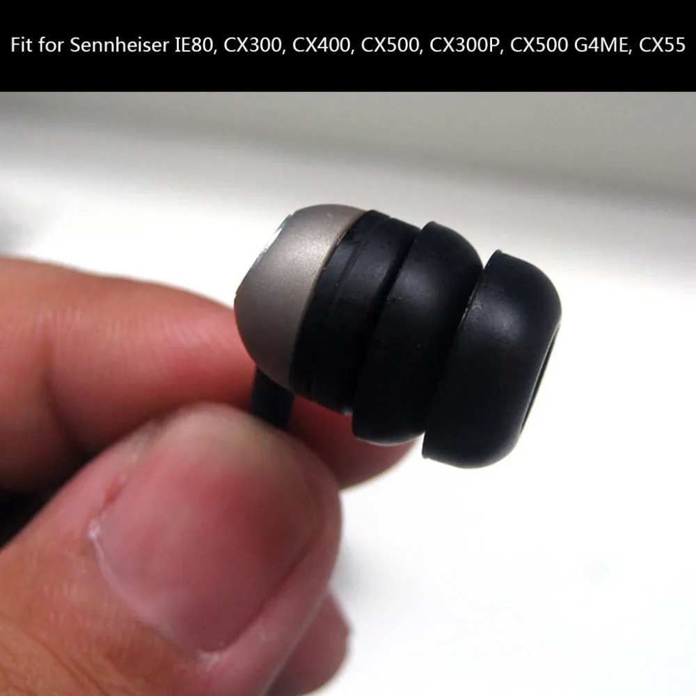 3 Pari Ušesnih Nasveti V Uho Čepkov Primeru Mehki Silikonski Ušesni pokrovčki Zamenjava Slušalke Pribor za Sennheiser IE80 CX400 CX5