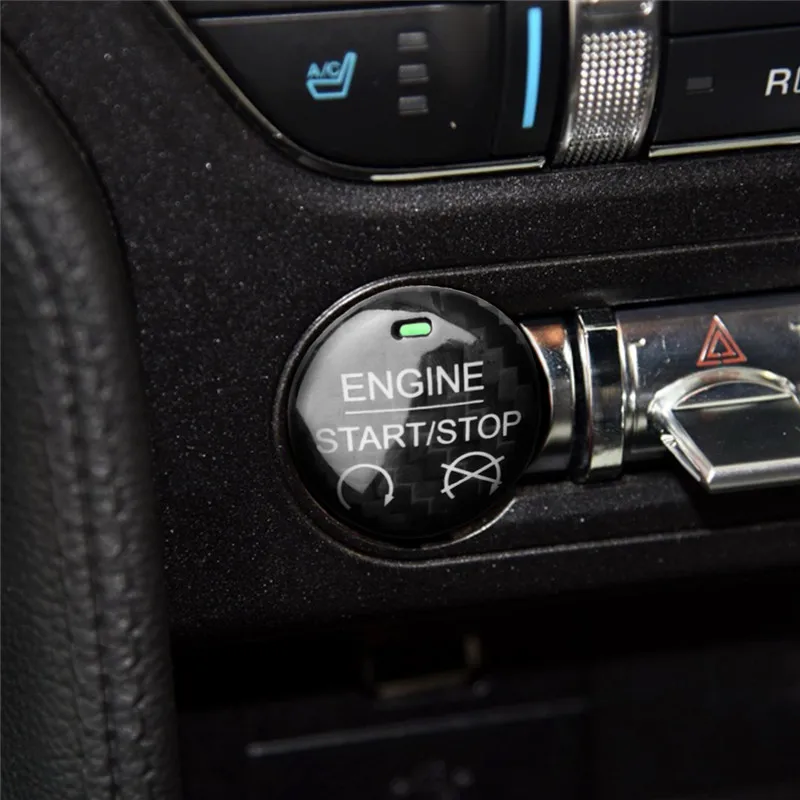 Pravi Ogljikovih vlaken Nalepke Avtomobilske notranjosti trim Za Mustang-2019