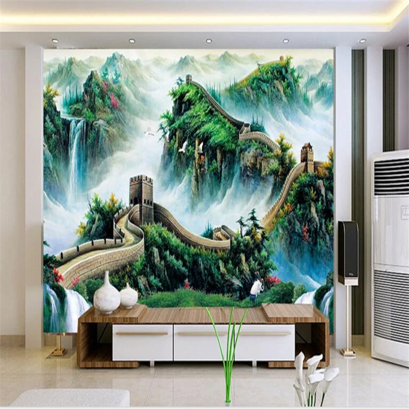 Beibehang po Meri netkanih materialov ozadje državi toliko Qiao Veliko Steno v dnevni sobi pokrajino v ozadju dekorativno slikarstvo