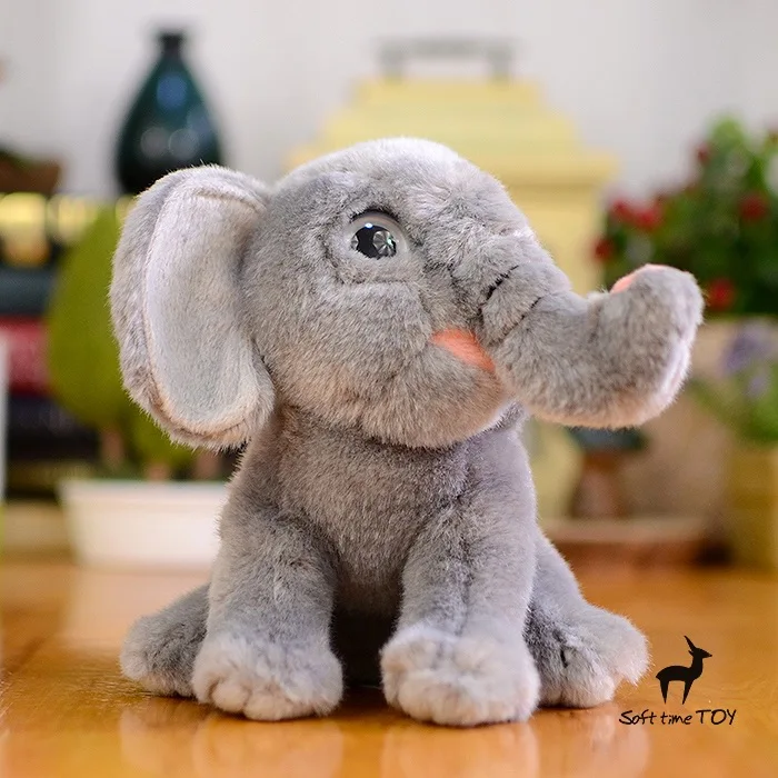 Kawaii Velike Oči Azijski Slon Lutka Plišastih Igrač Darilo, Polnjene Živali, Igrače za Otroke