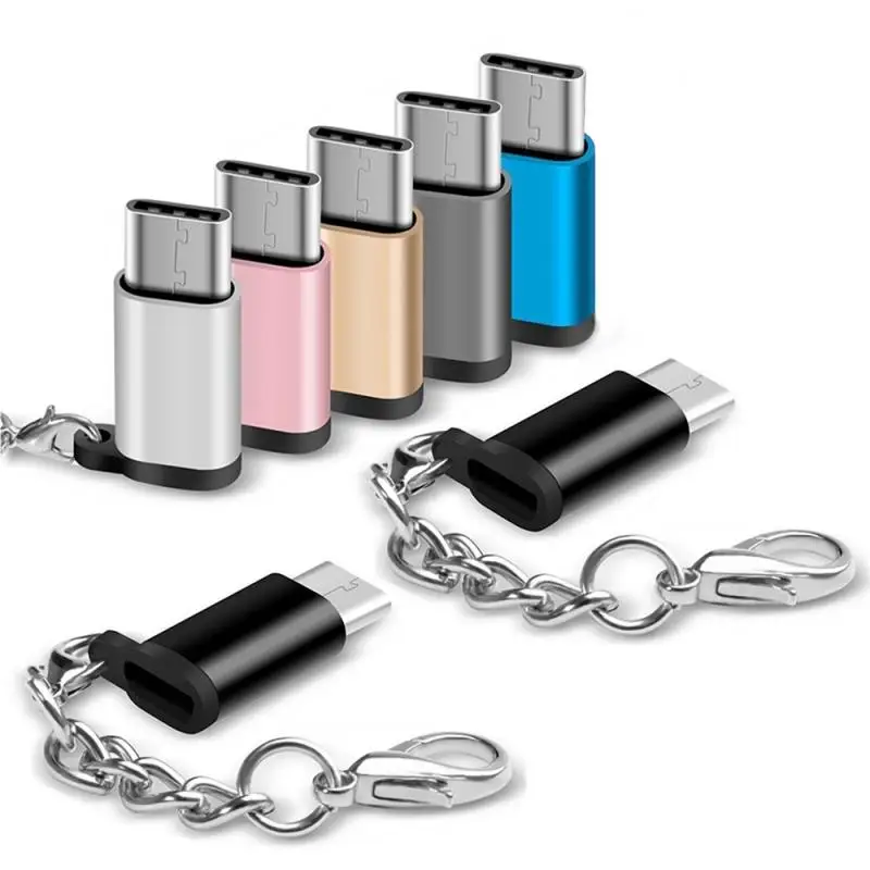Za Xiaomi USB-C Mikro USB Adapter, Anti-izgubil Keychain USB-C, Da Pretvori Micro USB Priključek Z Keychain Aluminij Zlitine