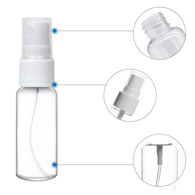 20Pcs 10 ml / 20Ml Mini Spray Spray Steklenico Plastičnih Spray Steklenico, ki je Primerna za Eterično Olje, Kozmetiko in Parfume
