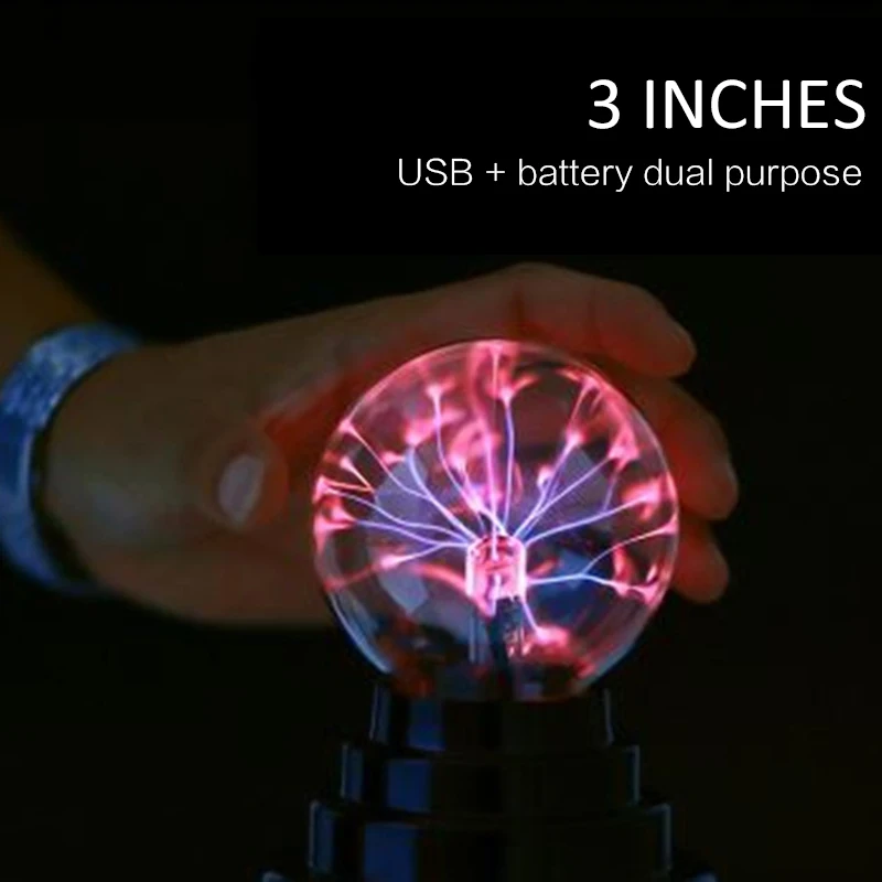 USB Plazme Ball Lightning Elektrostatično Ion Čarobni Kristalno Kroglo Lučka Spalnica Dekoracijo Božični Zabavi na Dotik Občutljiv Luči
