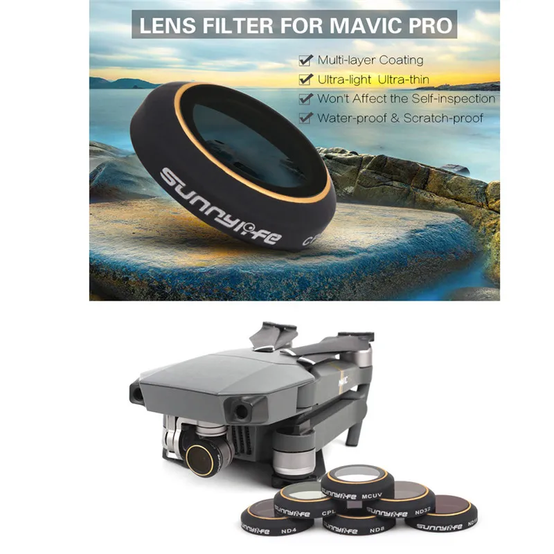 MCUV UV Objektiv Kamere Filter za DJI Mavic Pro Pribor (ne Vpliva na gimabl Umerjanje) Fotoaparat Brnenje Opremo Brezplačna Dostava