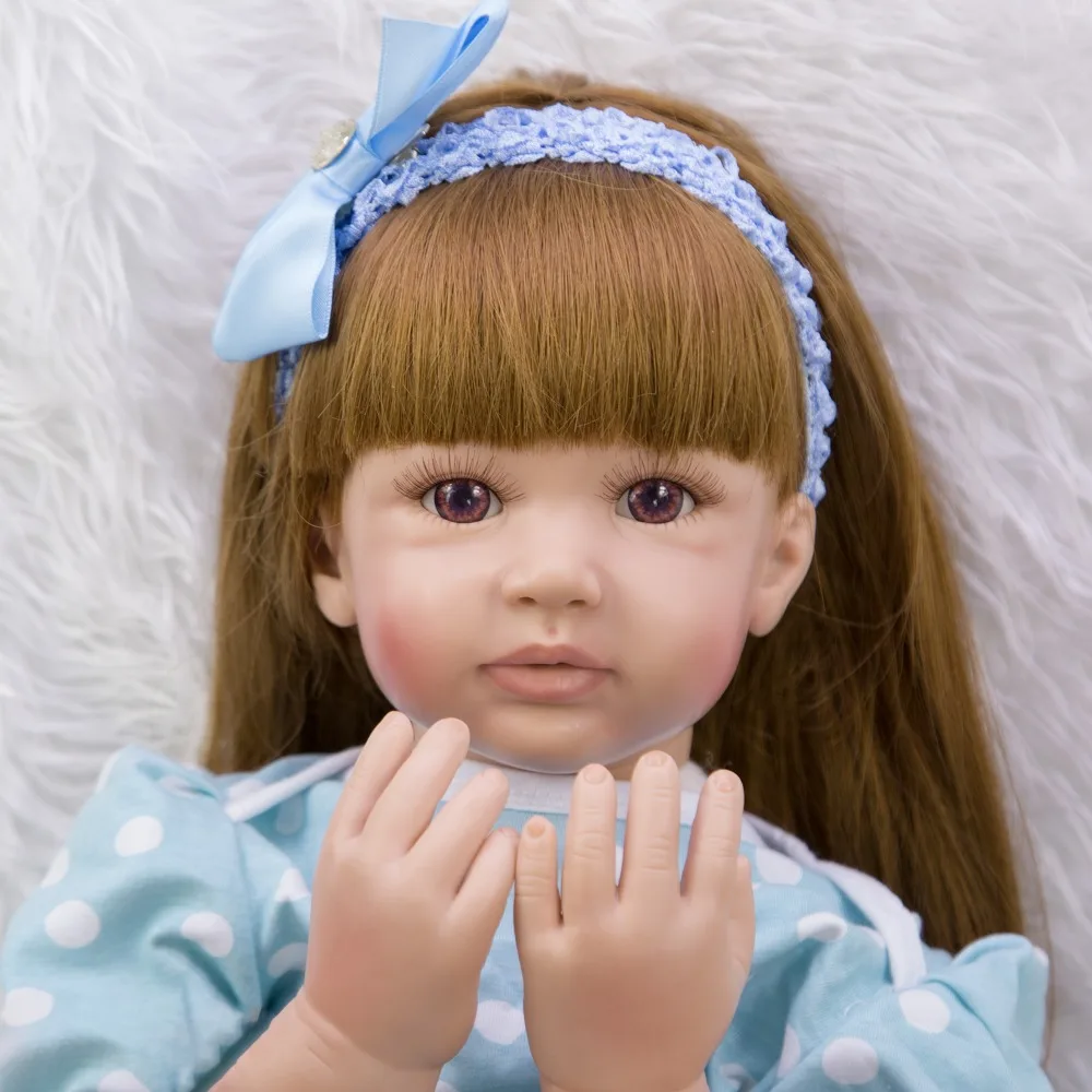 24 Palčni baby Lutke 60 cm Mehke Silikonske prerojeni baby doll Realne Princesa Dekle malček resnično lutke za otroke Božič, Rojstni dan