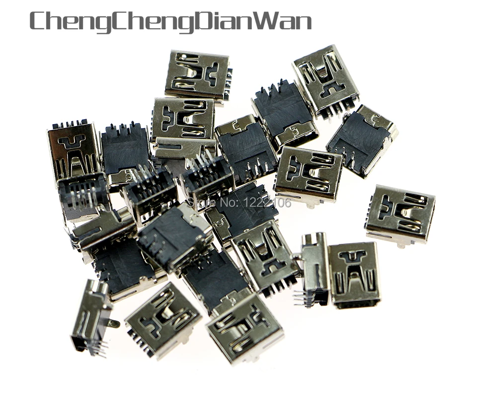 ChengChengDianWan 200pcs/veliko Novih 5Pins Mini USB Podatkov Vtičnico Podatkov Rep Polnjenja Priključek za PS3 Krmilnik