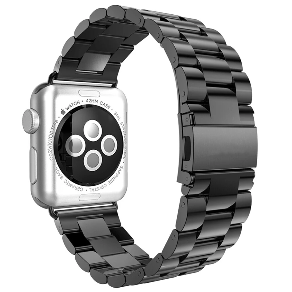 Iz nerjavečega Jekla Watch Pasu Trak Zamenjava Zaponko Watch Zapestnica Trakov Za Apple Watch 38 mm do 42mm