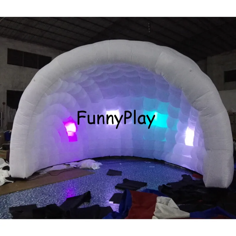 Luna napihljivi pob strukturo,lepa led osvetlitev napihljivi bar šotor za prireditve stranke in poroka,zrak iglu lupini šotori