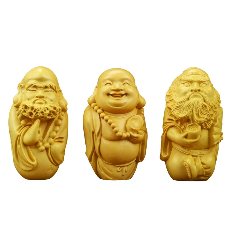 Dharma Maitreja Chung Kuei Masivnega Lesa, Delno Ročno Obrt Šimšir Kip Bude, Lesena Figurice Kip Miniaturni Čaj Pet GY112