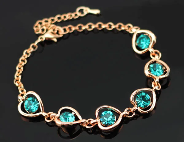Lepo darilo za promocijo vrhunskih vroče priljubljenih Avstrijskih Kristalno Srce verige link čar zapestnico fashio nakit dekle