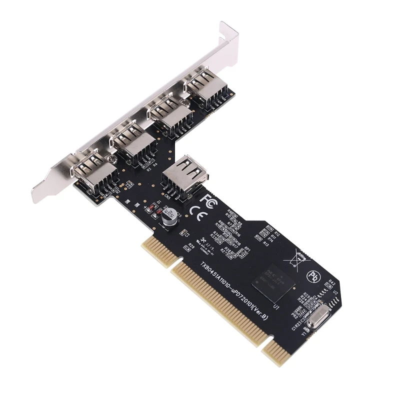 5 Vrata USB 2.0 PCI Controller Hub Širitev Kartico 480Mbps Namizje Pretvornik NEC720101 Chipset Driver