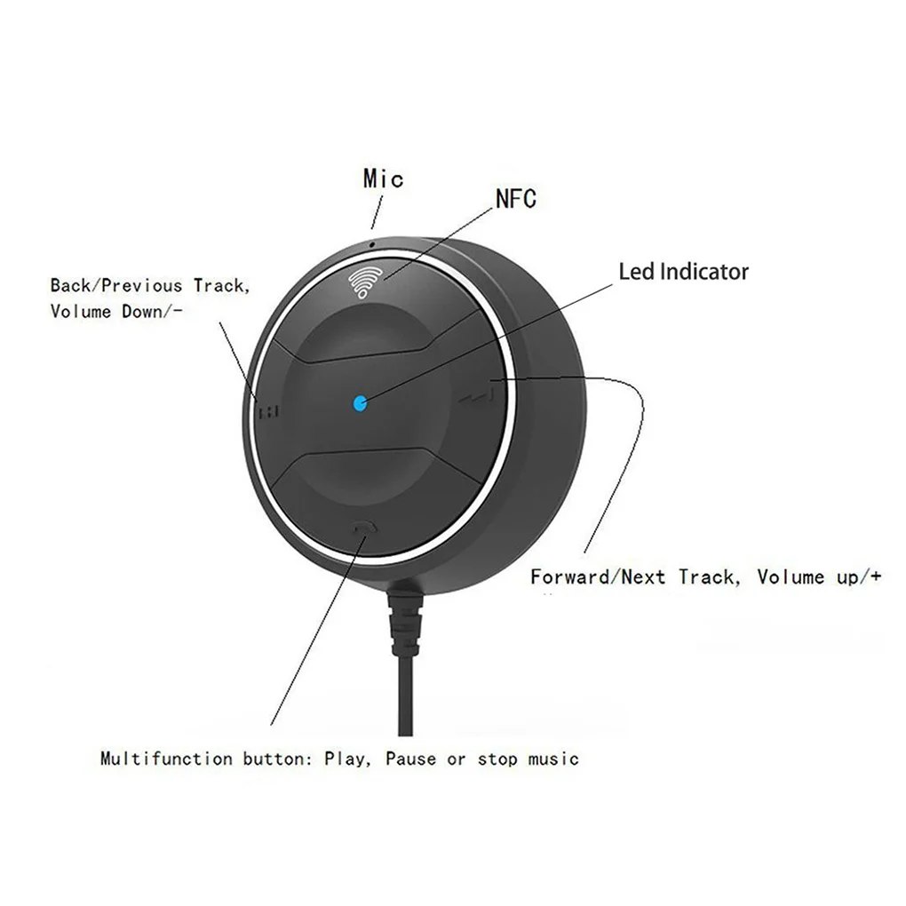 Bluetooth Car Kit, Prostoročno AUX Adapter Avdio Sprejemnik MP3 Predvajalnik 4.0 za telefon Samodejno Roke Brezplačni Brezžični FM Oddajnik