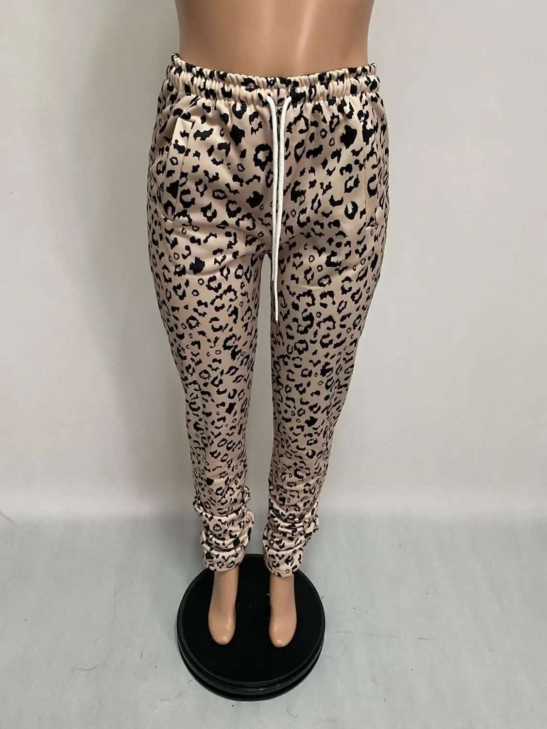 2021, Nov Izdelek Trendy Oblikovalec Oblačil Leopard Visoko Pasu Hlače Za Ženske Hlače Za Ples Letnik K-Pop Jogger Dokolenke