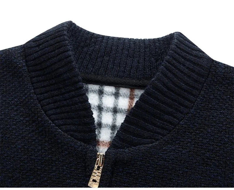 2020 Novih Moških jeseni, pozimi jopico zadrgo pulover zgosti plus žamet Proti-vrat moške svoboden topel pulover plašč 1209