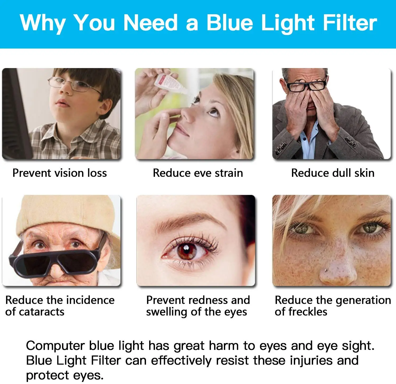 Za Samsung 4 80 cm 32-palčni Anti Modra Svetloba Screen Protector film film Filter Iz Modre Svetlobe, Ki Lajšanje Računalnik Oči Seva