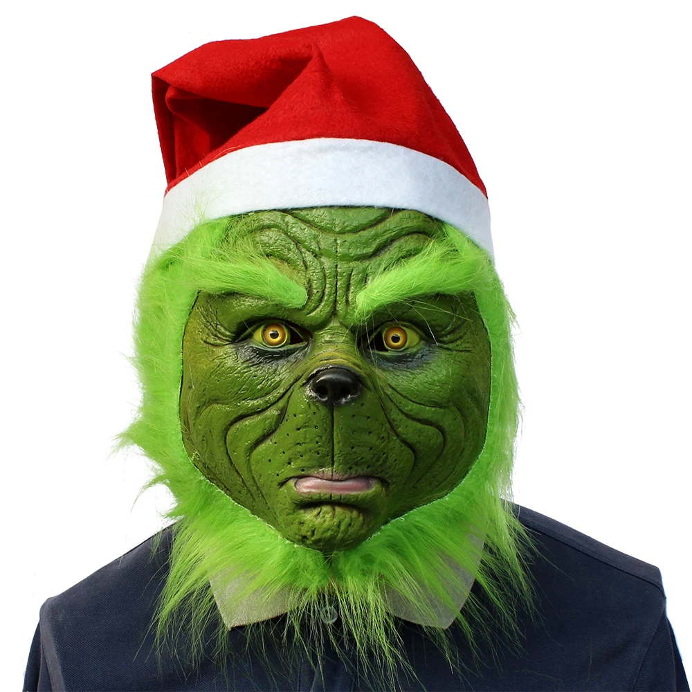 Božič Geek, ki je Ukradel Božič Cosplay Masko Božič Klobuk Kostum Čelada, Kako Božič Geek, ki je Ukradel Božič Stranka Rekviziti