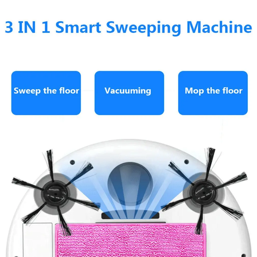 Smrt-1800Pa Večnamensko Smart Floor Cleaner), 3-V-1 za ponovno Polnjenje Auto Smart Pometanje Robot Suho Mokro Pometanje sesalnik