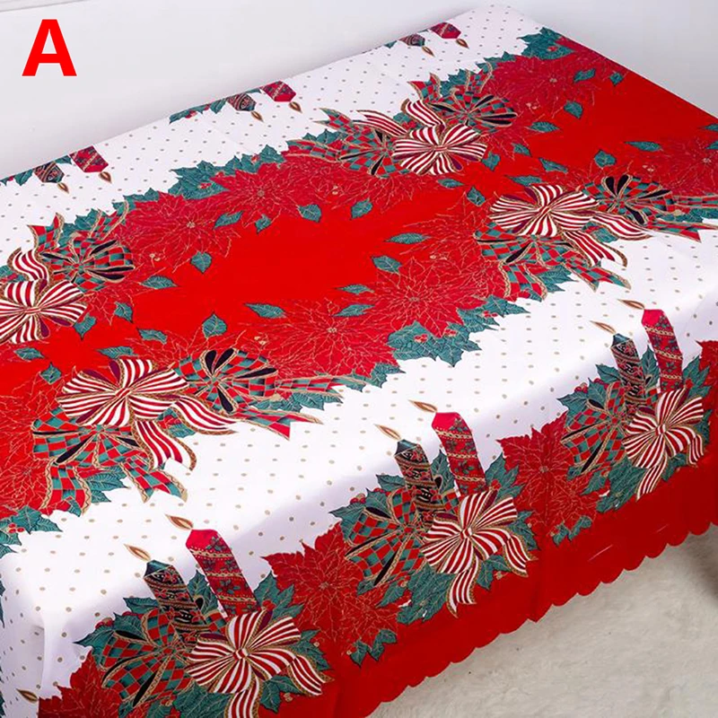150x180cm Božični Prt Poliester Tkanine Pravokotne Santa Prah-dokazilo Tabela Kritje Za Novo Leto Doma Dekoracijo