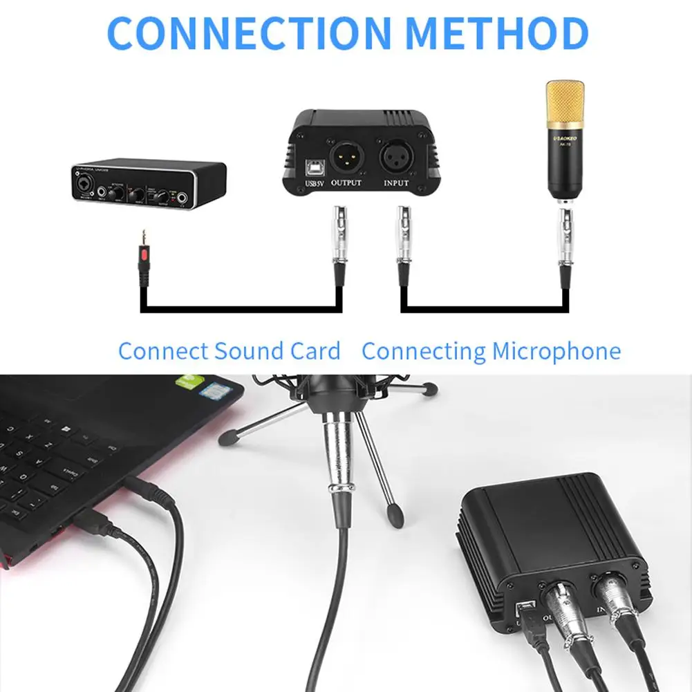 DC 48V USB Fantomsko Napajanje prek Kabla USB Kabel Mikrofona Za Mini Mikrofon Kondenzatorski Oprema za Snemanje