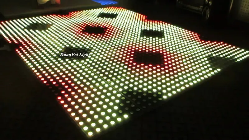 DunFly DuanFei Svetlobe 6pieces dmx osvetljeno plesišču digitalni tla 50x50cm poročni ples tla