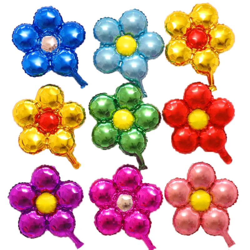 Vroče Cvetje Aluminija Folija Baloni Novost Število Balonov Multicolor Konfeti Balon Privlačen Dekorativna Folija Balon