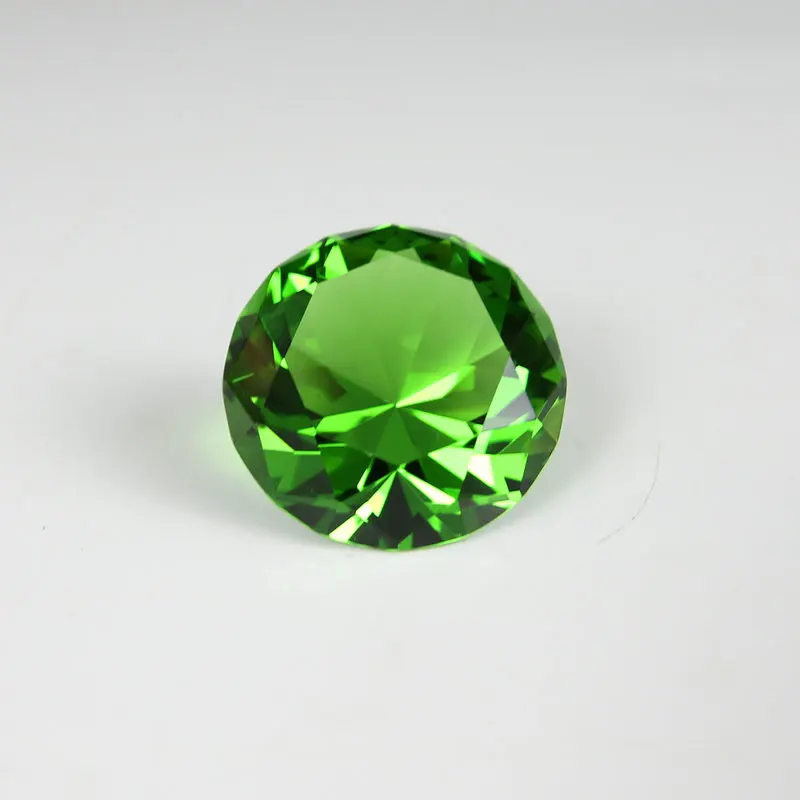 40 mm Visoke Kakovosti Zeleno Kristalno Steklo Diamant za Poročno Darilo Otrok Festival Dekoracijo