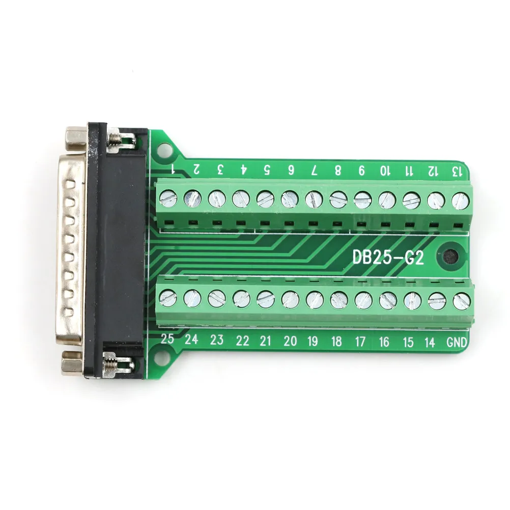 1PCS 2 Vrsta Priključki Priključki na Debelo DB25 Moški 25Pin Plug Zlom PCB Board