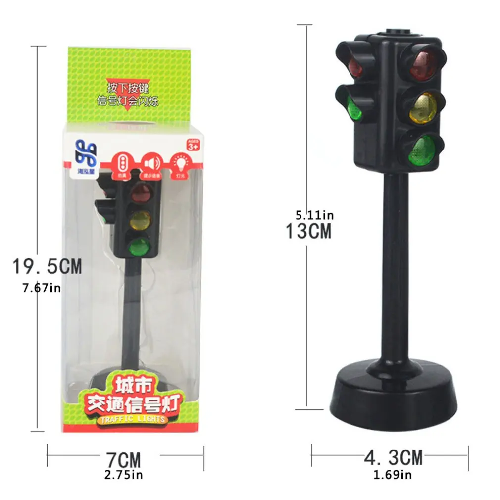 Mini prometni Znaki Prometni Svetlobni Blok z Zvokom LED Otrok Varnosti Izobraževanje Otroci Puzzle semafor Igrače Fantje Dekleta Darila