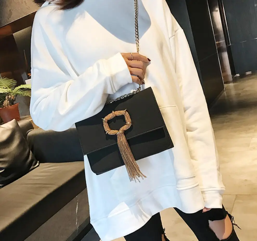 Ženske Oblikovalec Torbici 2020 Retro Moda Kakovosti Mat Usnja Ženske vrečko Tassel Verige Ramenski Messenger Bag Crossbody vrečke