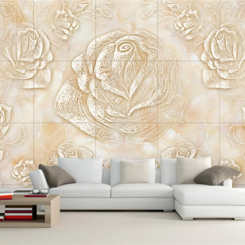 Ozadja fotografije 3d učinek sodobnega doma dekoraterstvo dnevna soba, spalnica nordijska minimalism romantično stereoskopski olajšave rose
