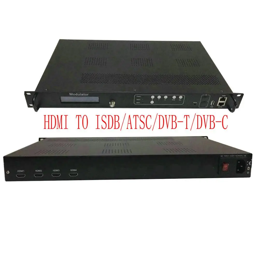 4 kanalni HD-MI, da ISDB-T/DVB-T/ATSC/DVB-C H-D digitalni TV kodirnik modulator Kabel front-end oprema