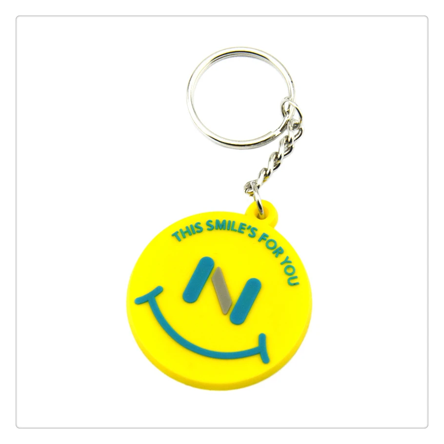 OneBandaHouse po Meri 2D Mehko PVC Keychain za Oglaševanje Darilo Key Ring
