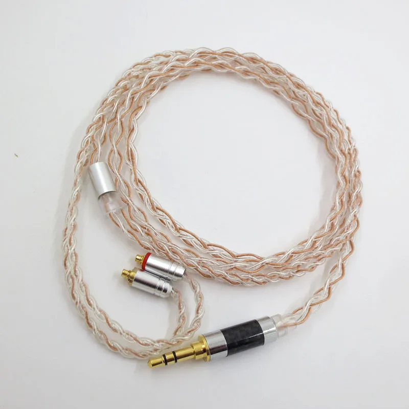 Diy slušalke kabel Bakrene in srebrne mešane MMCX vmesnik SE215 SE535 W4R 0.78 mm pin