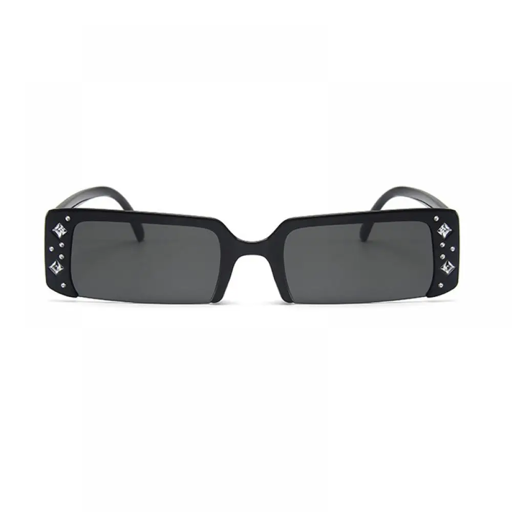 Moda Pravokotnik Semi-Rimless sončna Očala Ženske 2021 Luksuzni Diamond Dekoracijo Očala Ženski Punk Odtenki UV400 Oculos