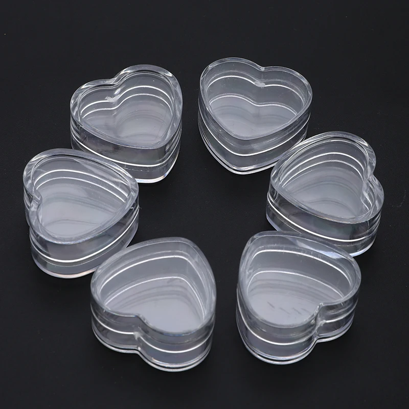 1/10/30PCS Plastičnih Srce Oblika Prazno Steklenico Kozmetični Jar Lip Balm Kreme Pot Polje prinaša dobička Posodo Potovanja, Povratne Steklenice Set
